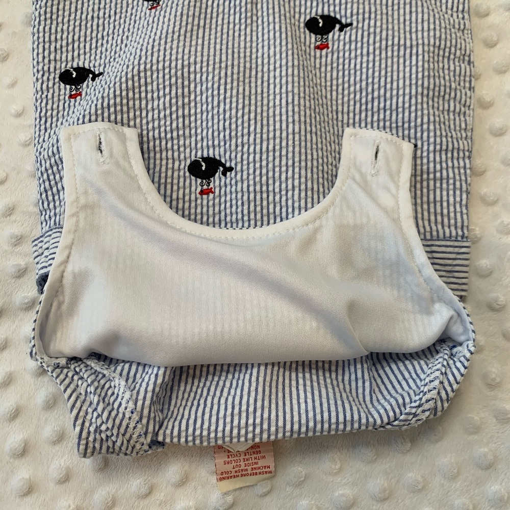 🐳⚓️🦀2pack Rompers, Navy Ocean theme, 3-6M - Picture 8 of 16